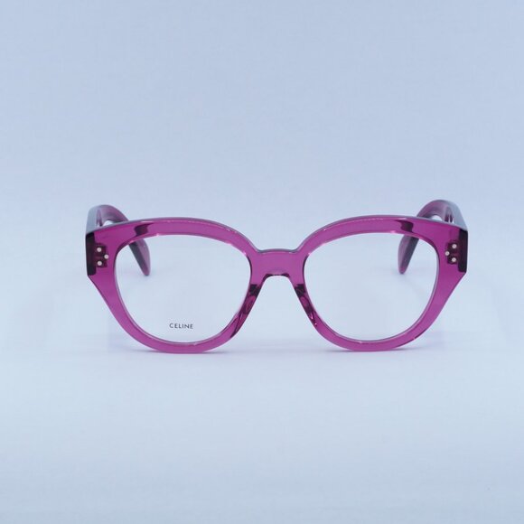 🕶️ New Celine CL50132I 081 Eyeglasses - Transparent Cherry Frame - Picture 2 of 10